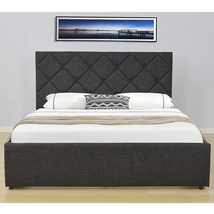 Willsoon New Store Modern Design Fabric Storage Bed High Quality and Affordable Soft Leather Upholstery Solid Wood Frame