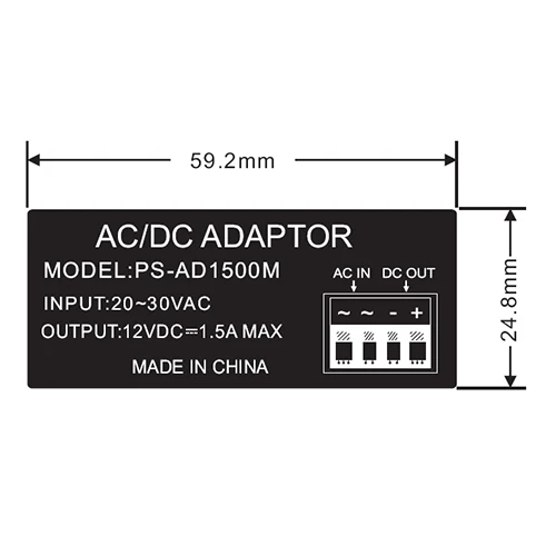 High Performance AC to DC Voltage Converter Two Wires Converter 20~30VAC to 12VDC