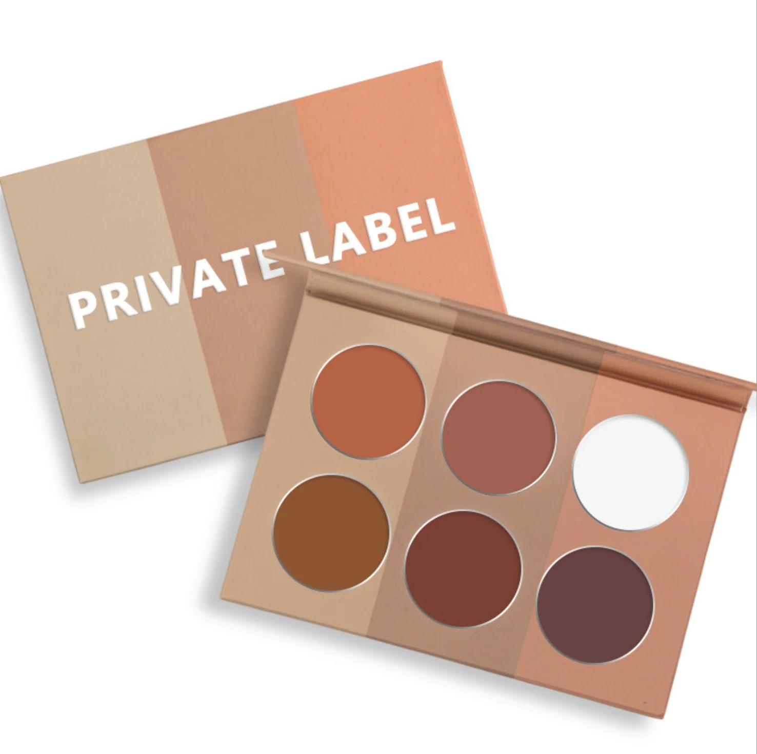 
High pigmented contour powder makeup private label 6 colors contour palette DIY vegan contour 