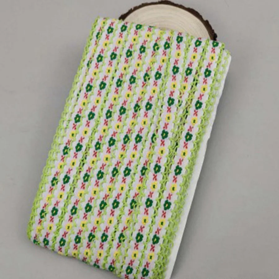 COOMAMUU 22yards/lot Embroidery Ethnic Lace Trim Fashion Flower Webbing for Handcraft 1.2cm Ribbon Lace