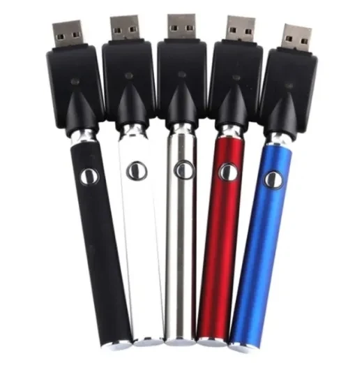 
China factory 510 Thread electronic cigarette vapez pen battery push button 350mAh cbd battery with usb charger 