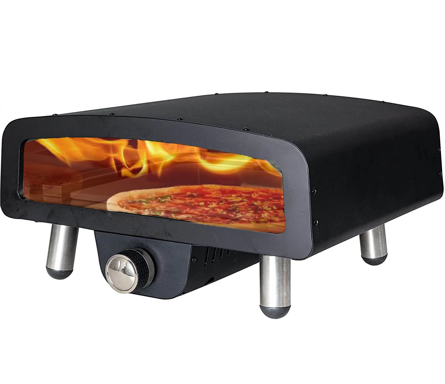 Pizza Oven Gas Fired Portable Table Top Outdoor Kitchen Oven Garden Stone Baked