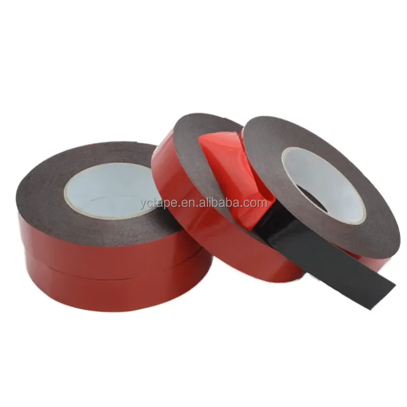 Outdoor Low Temperature Resistance Black Acrylic Double Sided Masking Tape Hot Melt  Adhesive Strong Pressure Sensitive Feature
