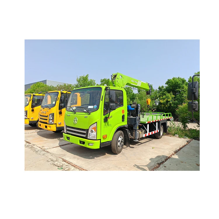Good Quality Flatbed Wrecker Tow Truck With Crane Tractor Truck With Crane