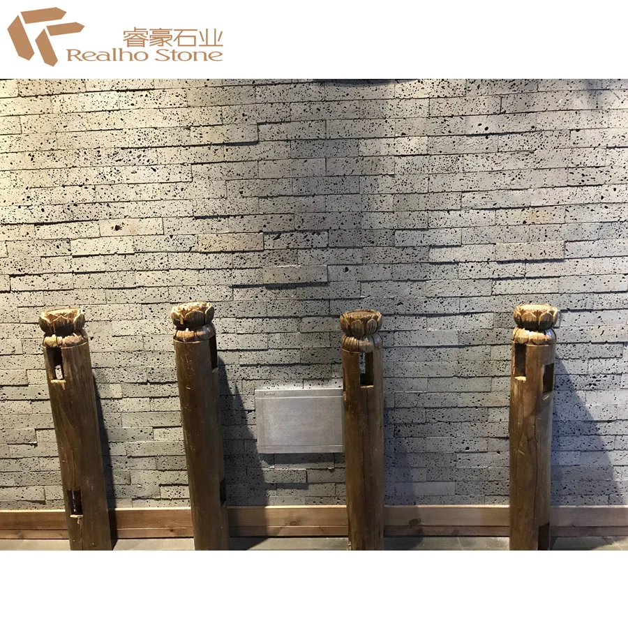 China Natural Black Travertine Black Basalt Pavings Volcanic Lava Stone