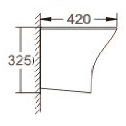 Sauqre Shape Ceramic Wall hung Wash Basins  Bathroom Sink