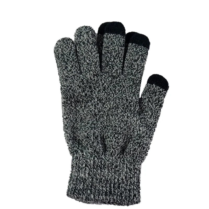 Зимние теплые вязаные перчатки для мобильного телефона с сенсорным экраном трикотажные женские мужчин и женщин 100%