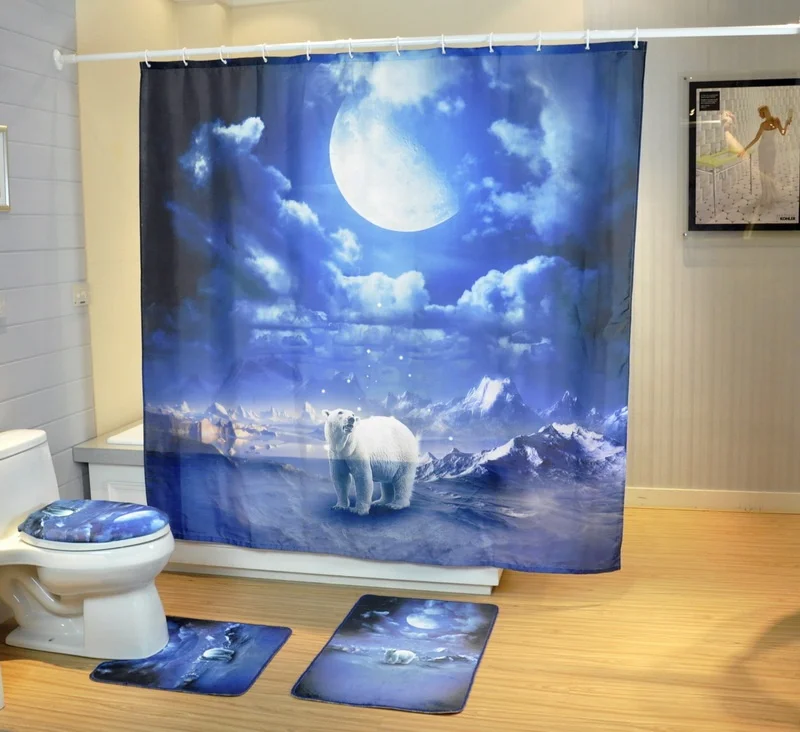 Factory directly made acrylic printed comfortable anti-slip bath mat