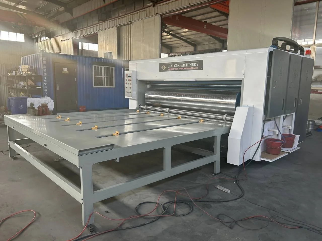 Semi Auto Corrugated Box Flexo 2 colors Printing Slotting Die Cutting Machine Corrugated Board Printing Machine