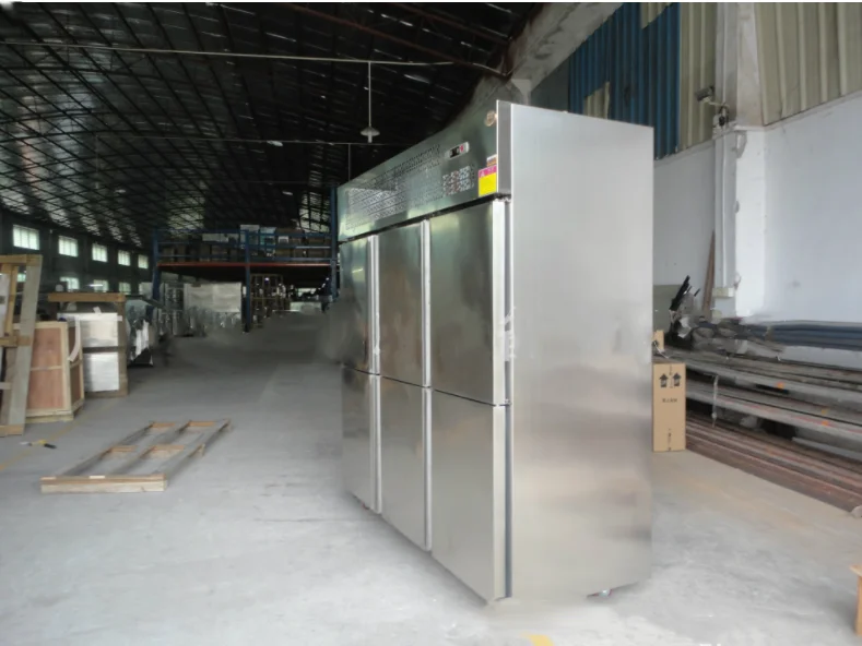 Newslly Refrigeration equipment 6 door upright deep freezer commercial refrigerator