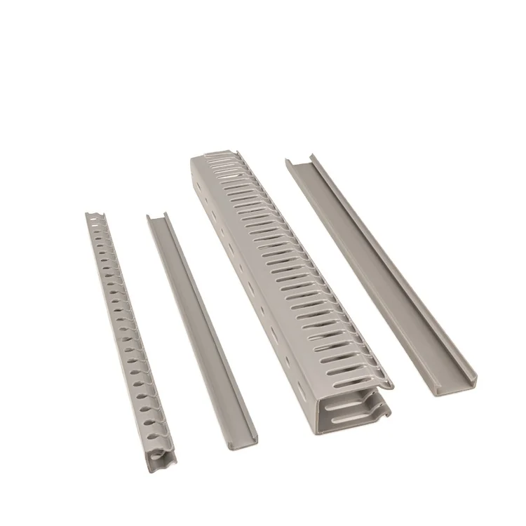 Supplier PVC slotted cable wiring duct with good insulation properties plastic slotted wiring trough