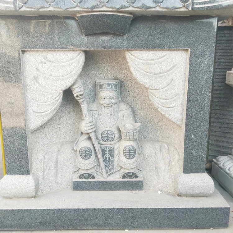 Factory Supply Outdoor Buddha Temple Stone Shrines Antique stone Small Temple Of The God Of Earth TU DI GONG MIAO Baldachine