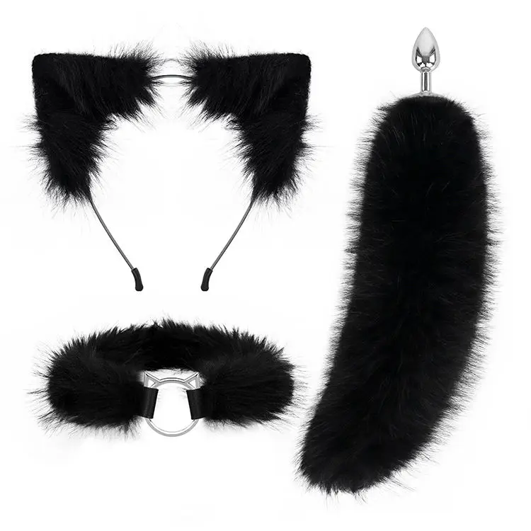 Wholesale New Style Cosplay Masquerade Costumes Girls Plush Animal Comfortable Fur Cat Dog Fox Tail Anal Butt Plug