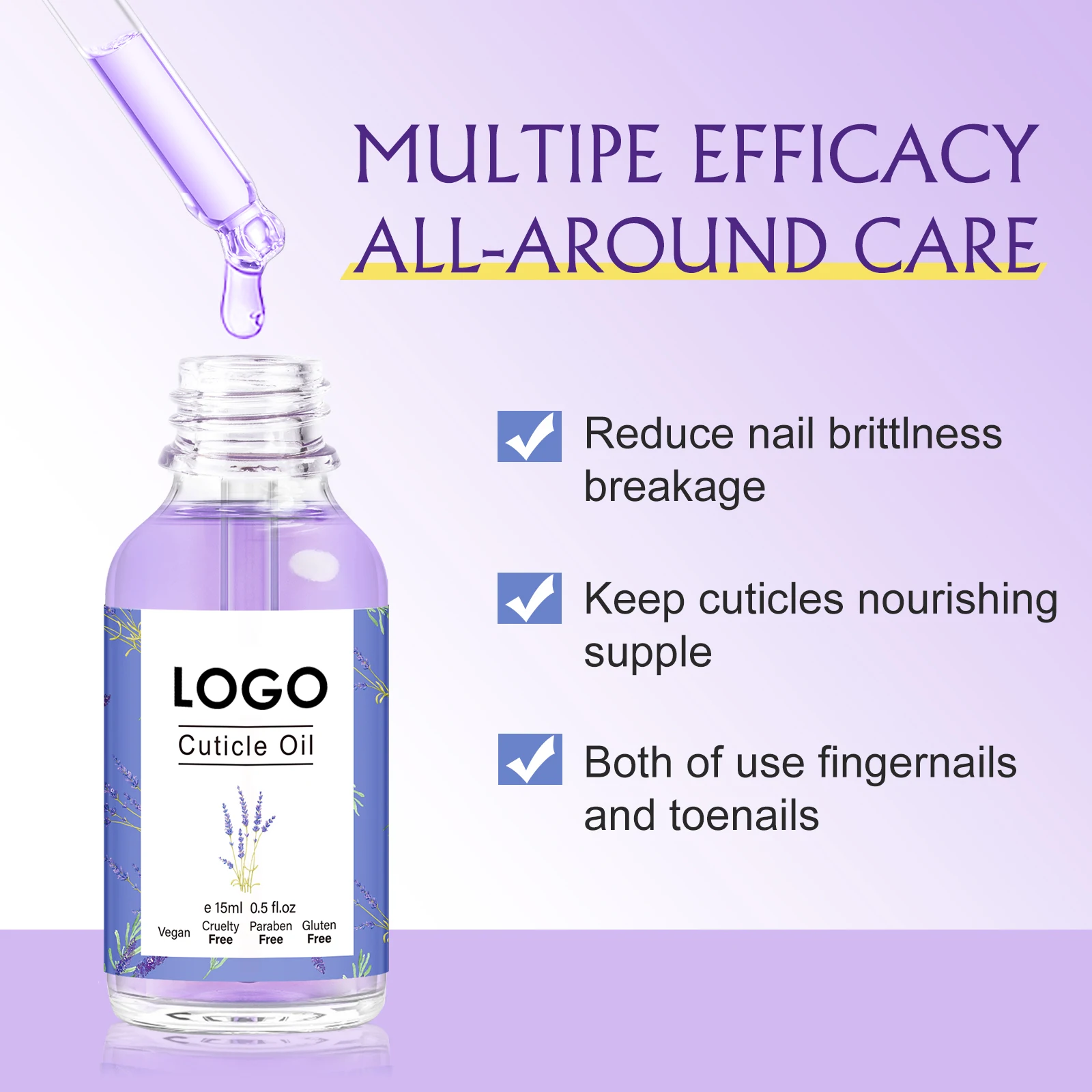 lavender peach rose Organic Nail and Cuticle Oil Jojoba Oil Nail Cuticle Repair Oil