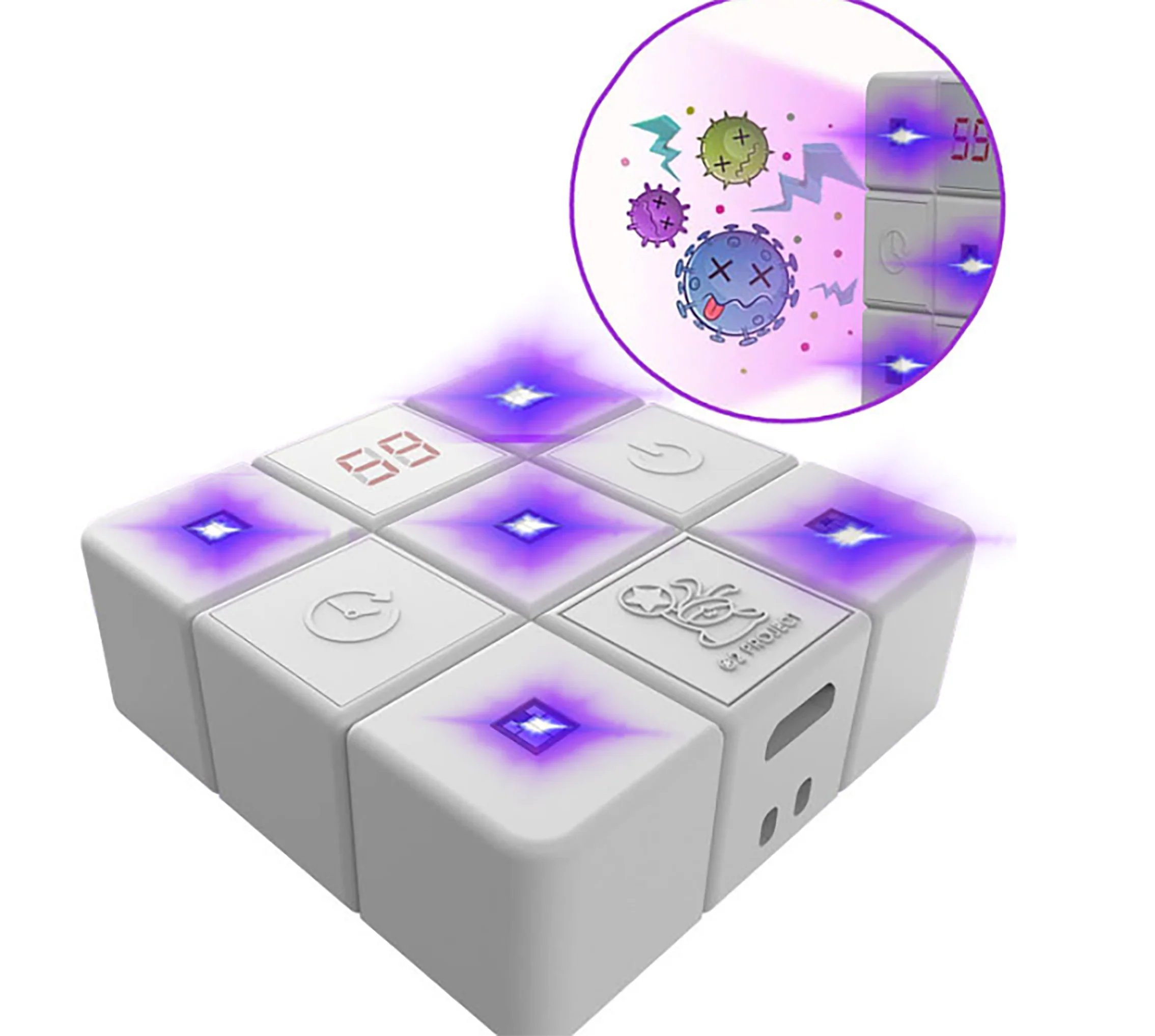Популярный новый дизайн, USB Перезаряжаемый УФ стерилизатор Cube 100%, настоящий УФ-стерилизатор