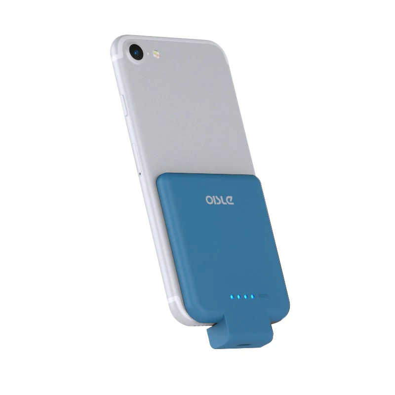 
OISLE Credit Card Size Battery Power Bank Mini Battery Phone Case For iPhone 
