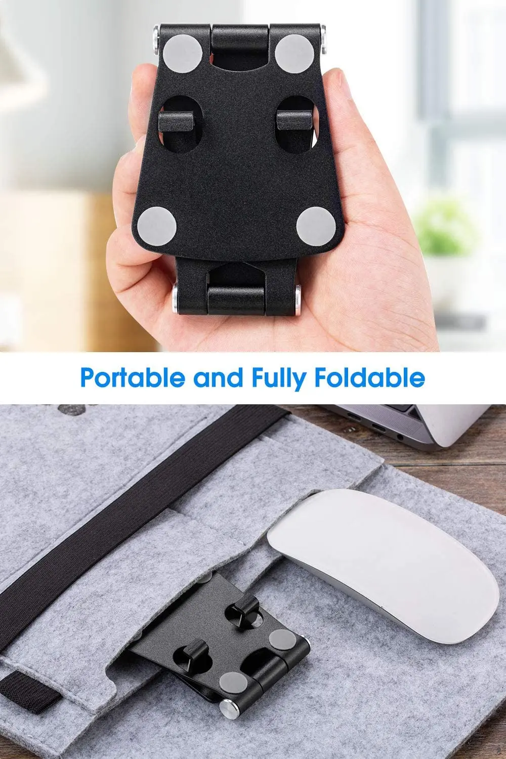  Adjustable tablet Stand Aluminum foldable mobile Holder with Anti-Slip Base and Convenient Charging Port phone holder