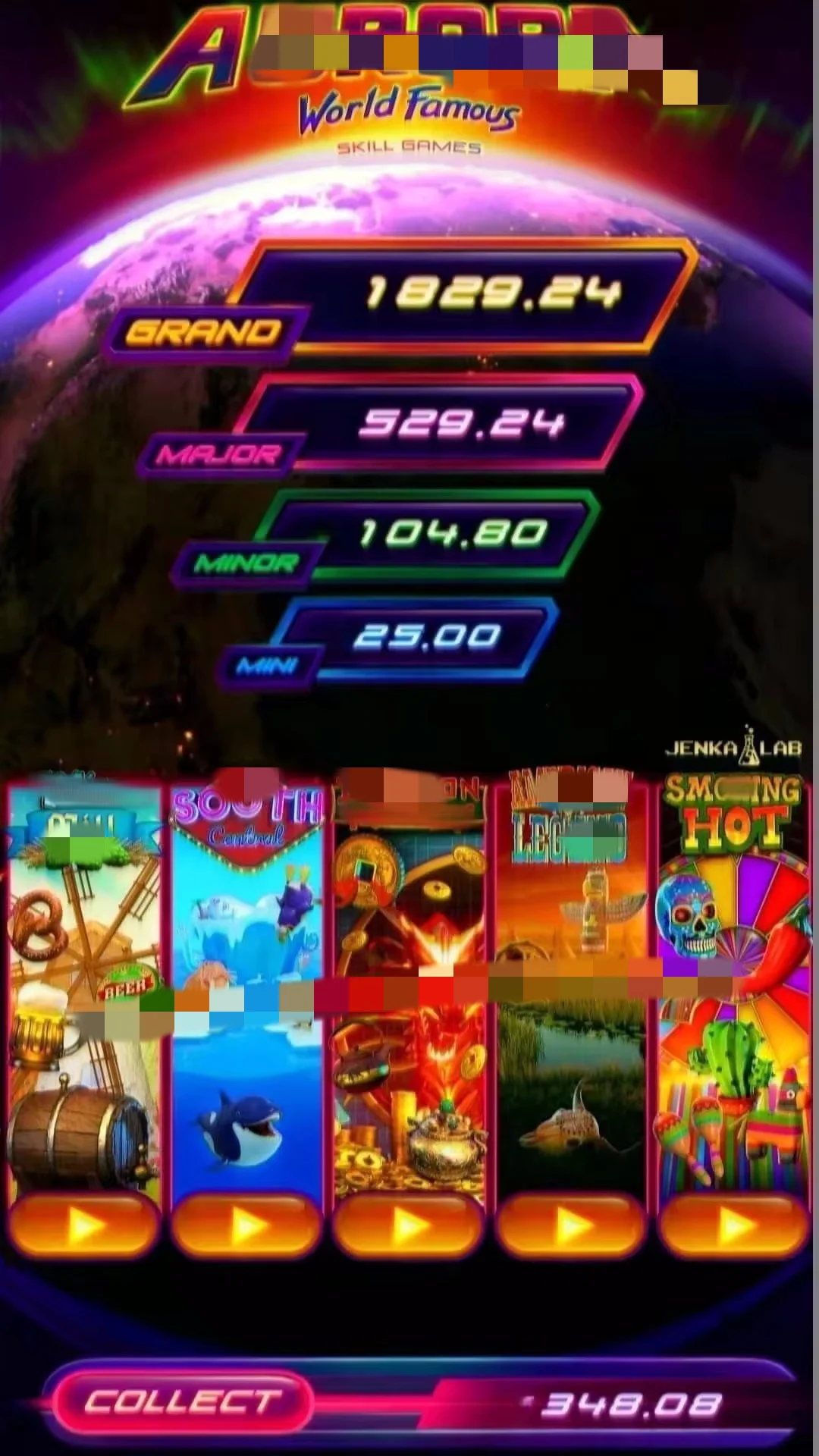 USA Hot Sale Multi Game Au rora World Famous Vertical Skill Game With Preview 5In1 PC Board For Video Game Machine