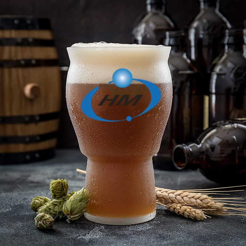 Custom Logo Tulip Shape Muffin Top 16 OZ Pint Beer Glasses