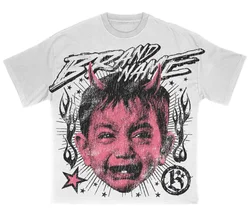 Custom High Quality 100% Cotton Acid Wash T Shirt Dtg Print Hip Hop Luxury Graphic Round Neck T shirt Uomo