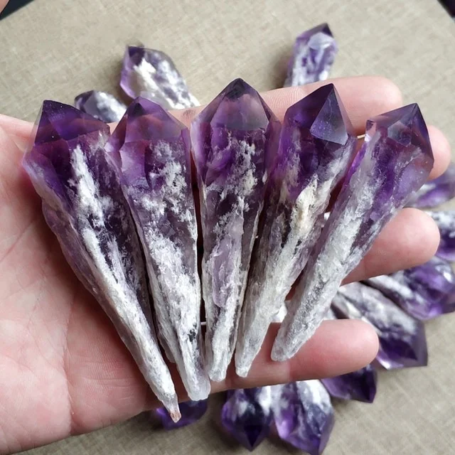Wholesale high quality natural crystal specimen wand rough amethyst point