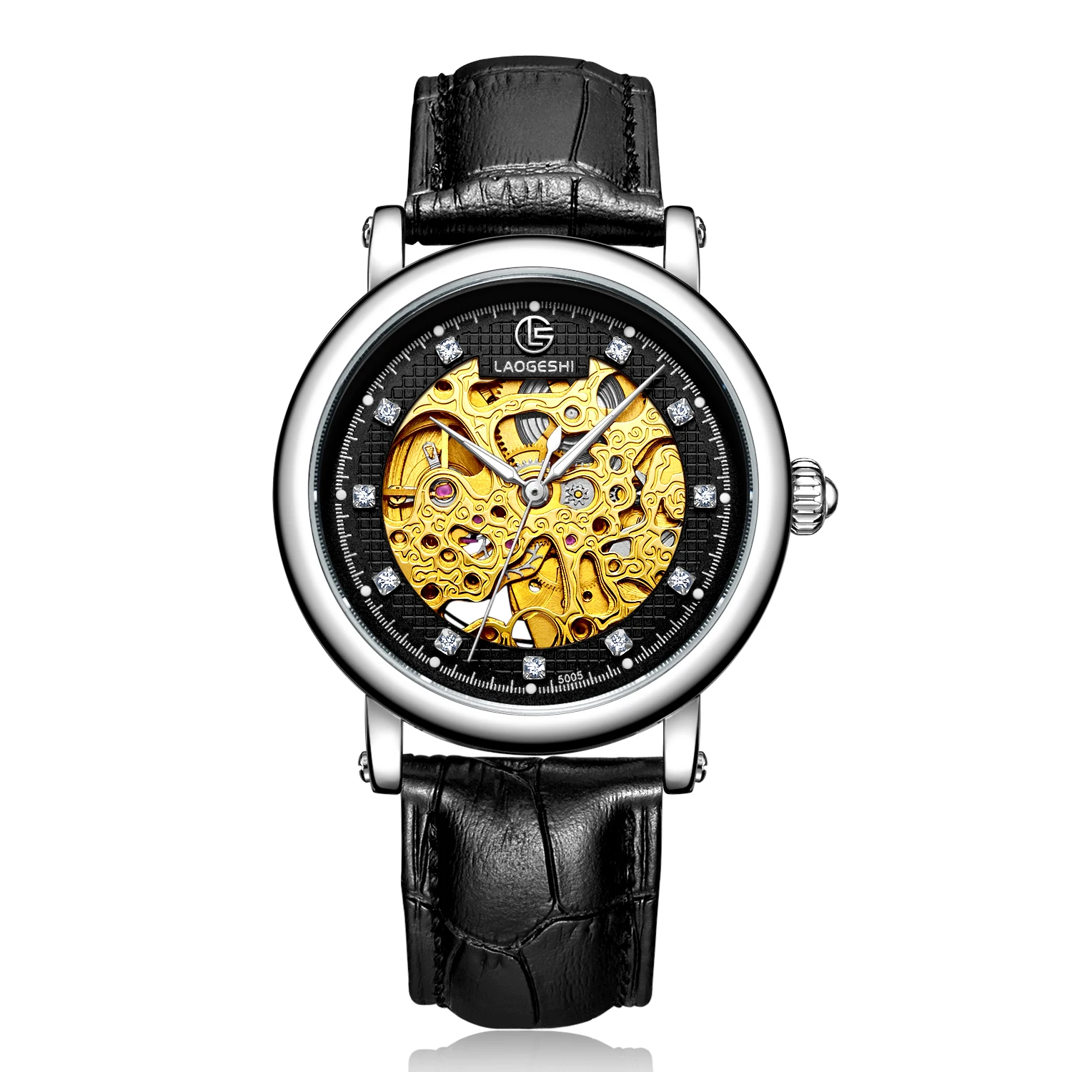 Power Reserve Fully Automatic Mechanical Watch New Brand LAOGESHI Luminous Hands Mechanical Watches Relojes
