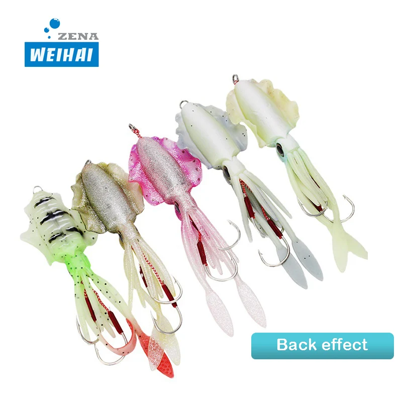 Squid Squid Baits With Lead Seal Baits 15cm60g Sea Fishing Boat Fishing Simulators Deep Sea Soft Baits Wholesale