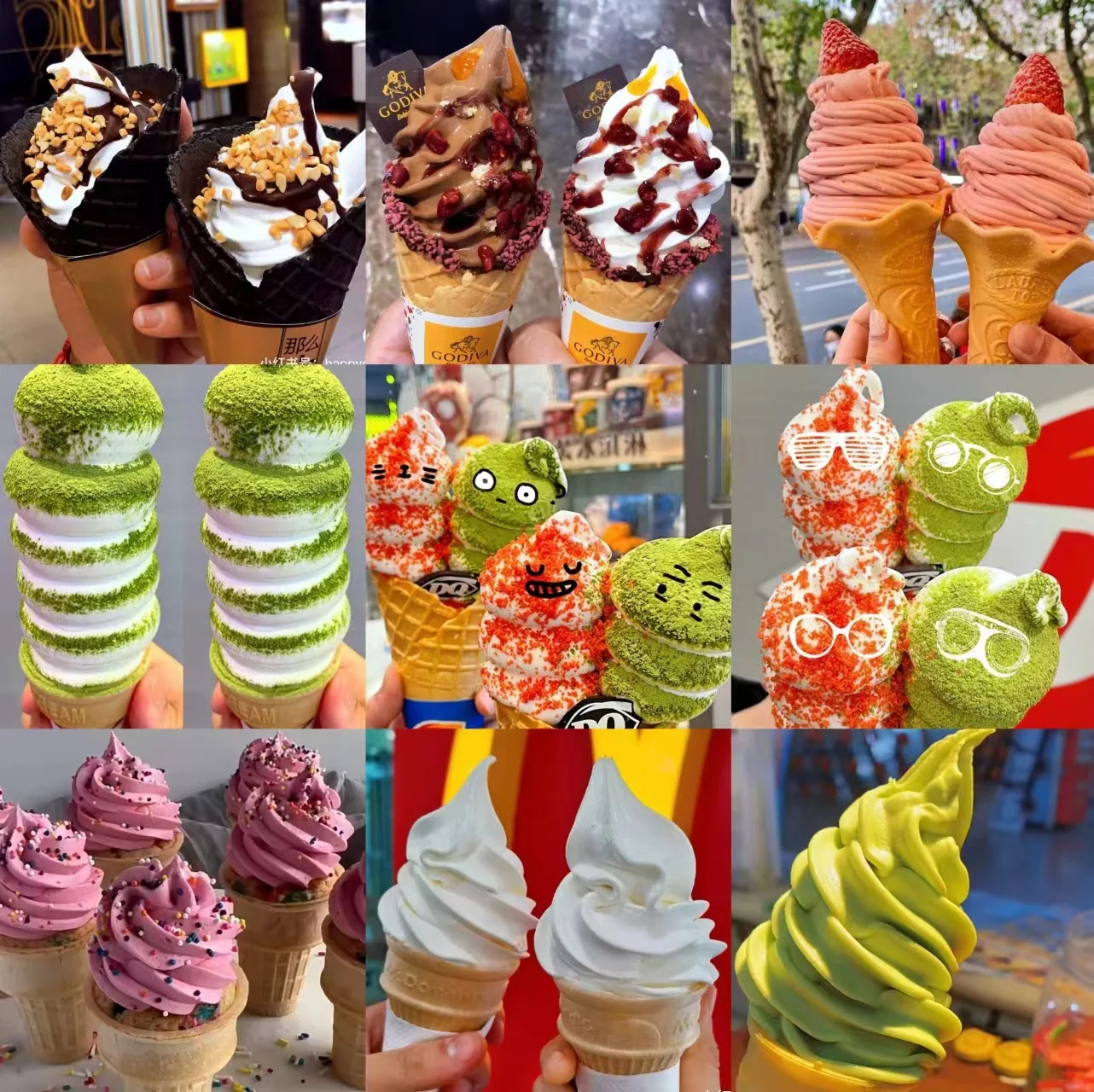 WeWork Commercial Ice Cream Machine 2200W 20-28L Per Hour Soft Serve Ice Cream Machine 3 Flavors Rainbow Ice Cream Machine