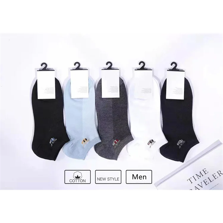 Ins new CREW Casual Standard knitted extra low cut letter socks display korean socks supplier mens socks sale