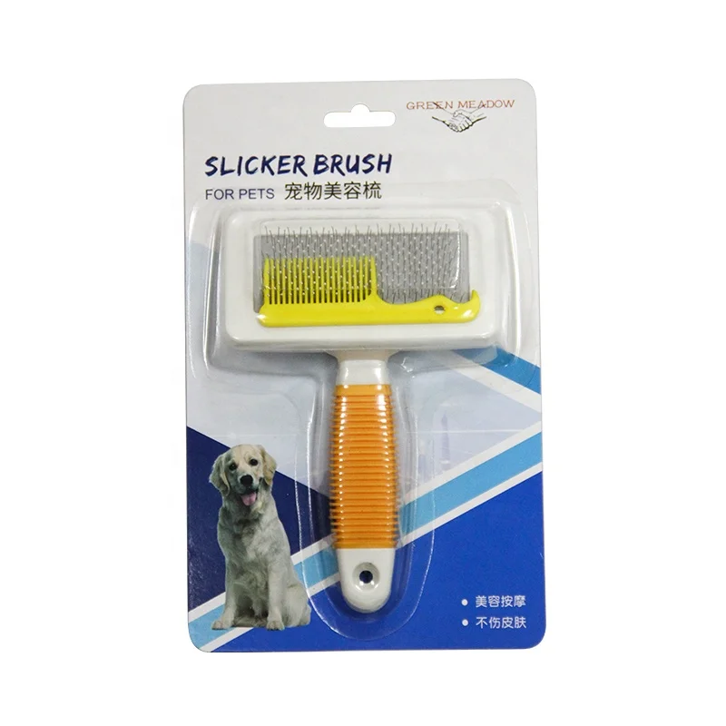 
Factory Wholesale Cheap Pet Cat Dog Hair Grooming Slicker Brush With Small Comb 