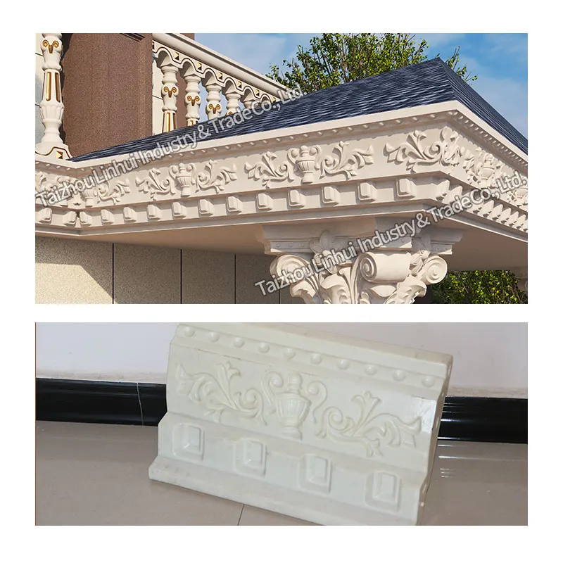 cornices for the facade of the house outside molds casting Eave Moulding House Decorative roof Molding Exterior Wall Line Moulds