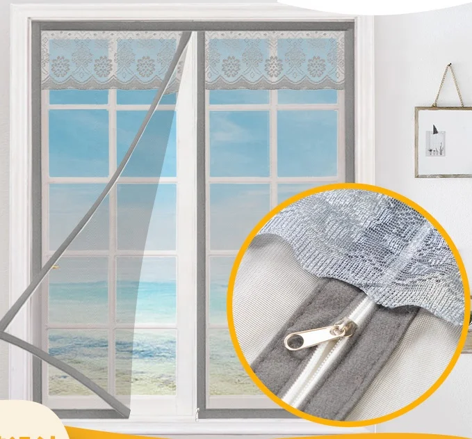 magic zipper window screen curtain as seen on tv