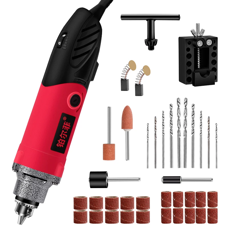 Mini Drill Engraving Machine Electric Grinder Tool Rotary Tool with Grinding Accessories Set for Carving Grinding Polishing