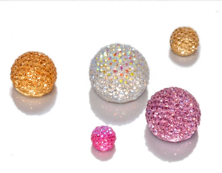 
Popular Item Resin Beads Flat Bottom Sugar Ball Garment Accessories Various Design White AB Beads 