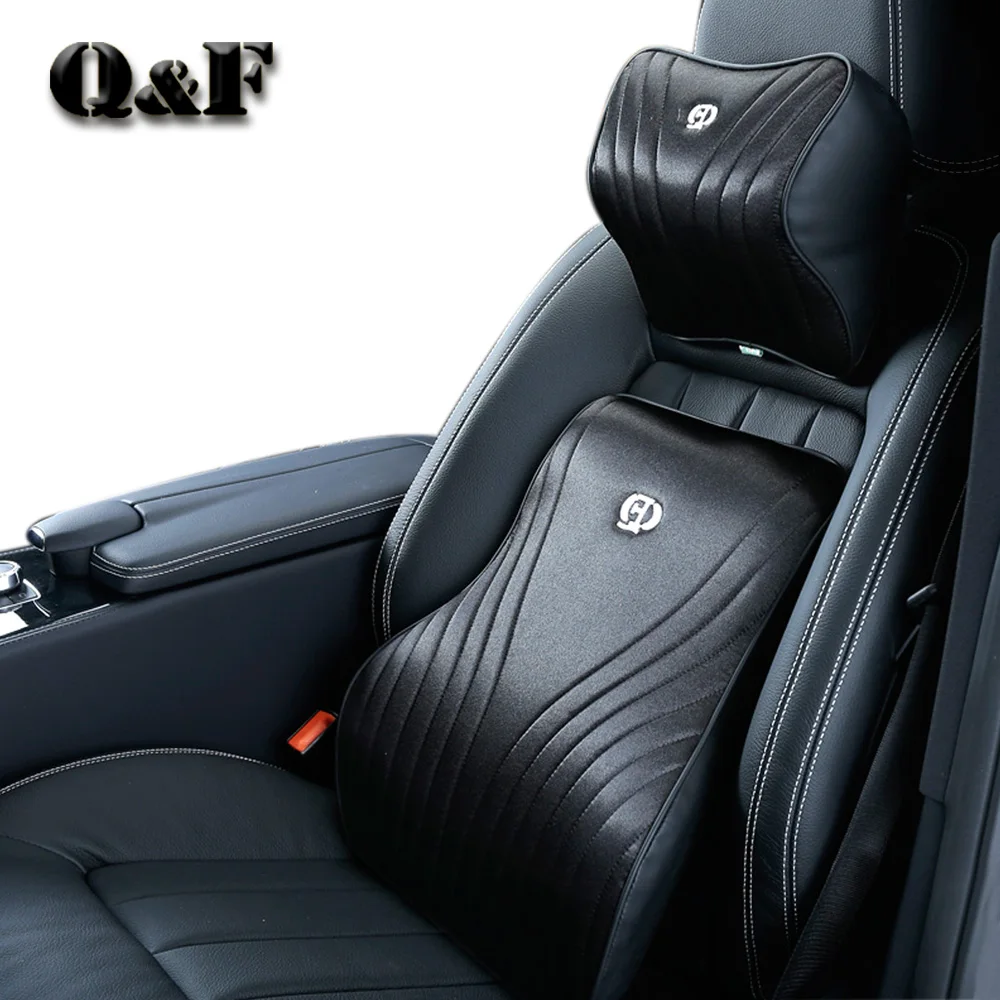 Comfortable Memory Foam Car Adjustable Headrest Neck Rest Waist Back Pillows For Car Seat Office Chair