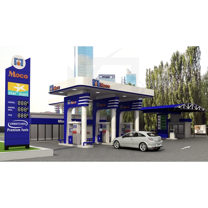 gas station illuminated pylon signs gas station canopy design