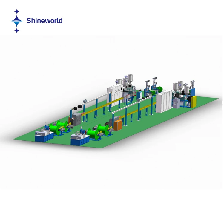 Shineworld outside door fiber optic cable production line Fiber cable making plant