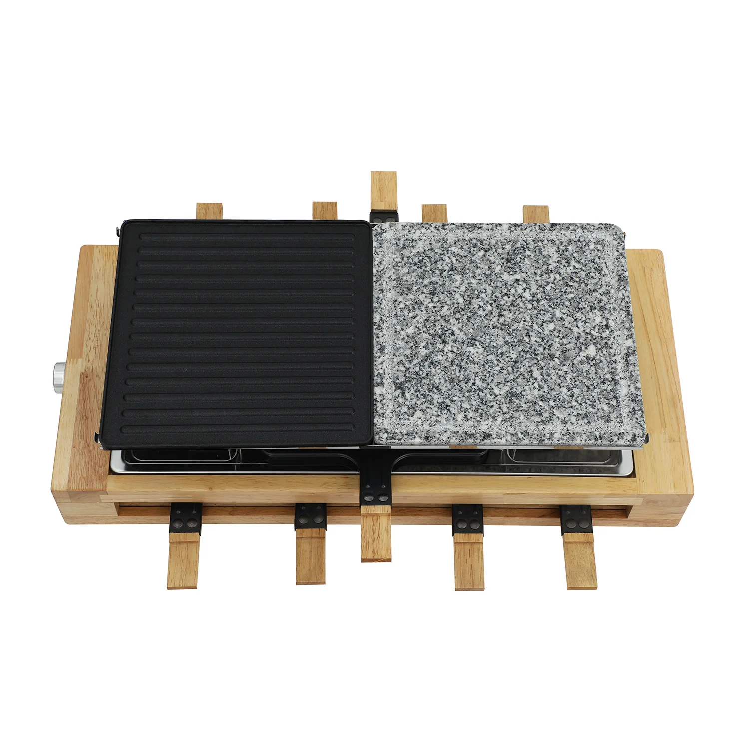1500W Indoor Non-Smoke Barbecue For 8 Persons Raclette Grill Griddle