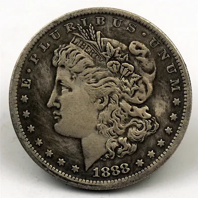 
old Foreign copper core silver dollar 1888 U.S. silver dollar can sound imitation silver coin Morgan coin 