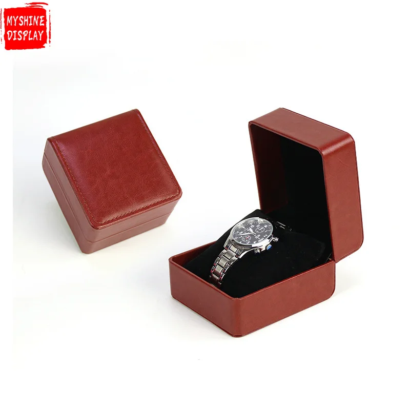 Упаковка для часов, Подарочная коробка, откидная коробка из искусственной кожи для хранения часов, ювелирных изделий, коробка для часов