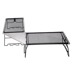Net Single-layer Double-layer Multi-purpose Table Outdoor Rack Temperature-resistant Barbecue Table Iron Storage Rack