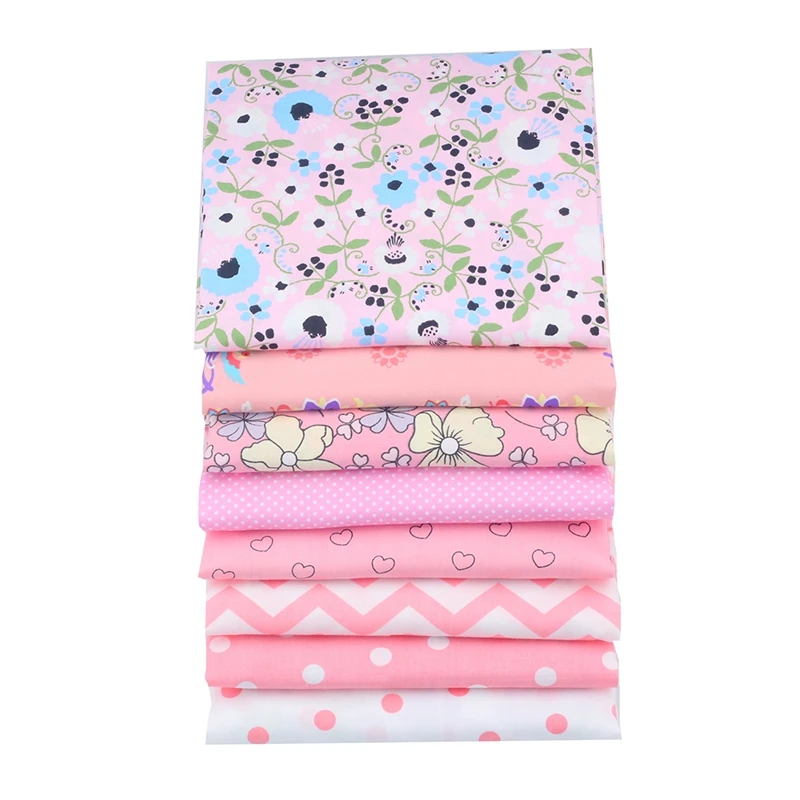Hot Sale Pink Printed Cotton Fabric High Quality Quilting Home Textiles For Sewing Handicrafts