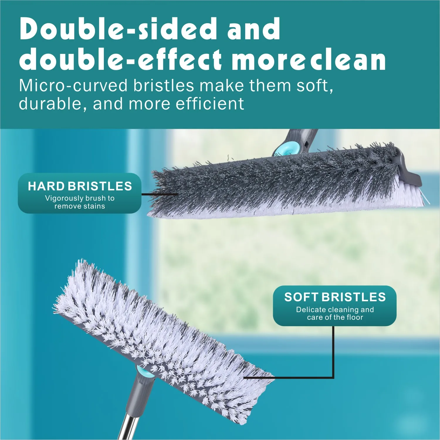 Factory direct wholesale Chinese push broom cheap plastic brushes brooms supplier industrial mop brooms with handle