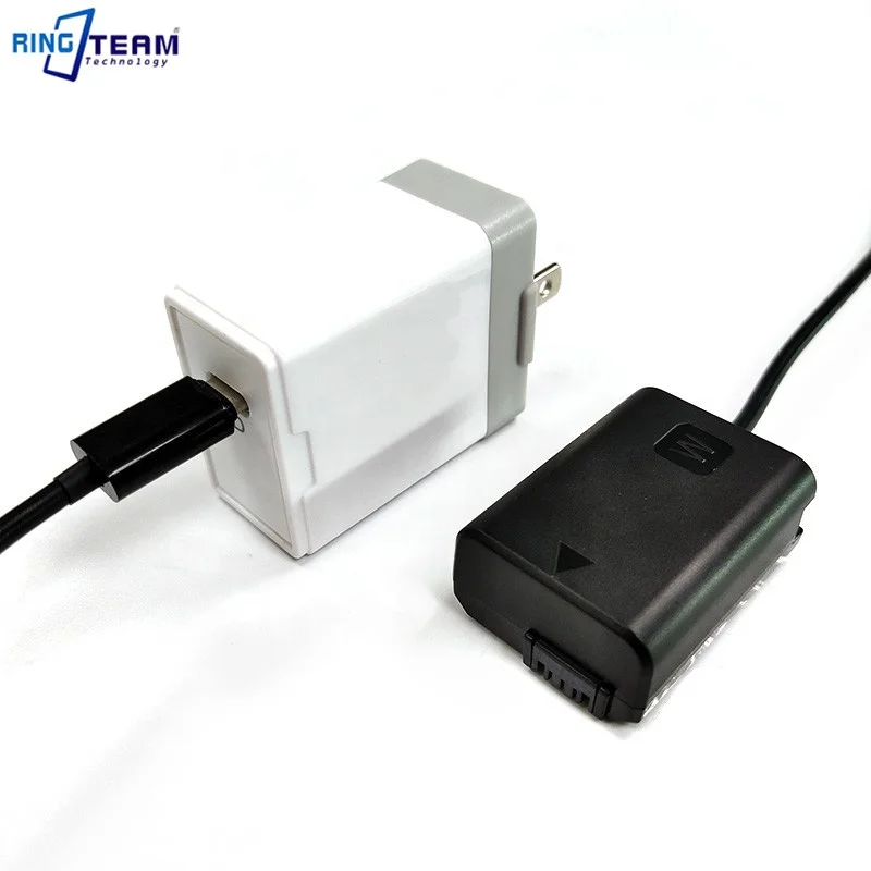 9V 2A PD power supply adapter NP-FW50 FW50 PW20 AC-PW20 DC Coupler for Sony Alpha 7 7R 7S NEX 3 3N 5 SLT A33 A55 A37 A3500 A5000