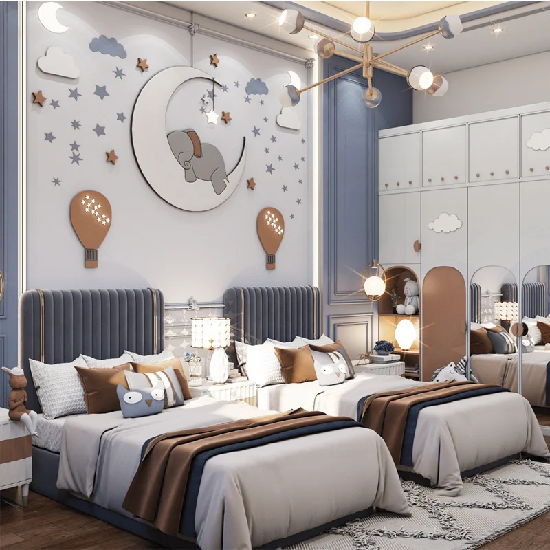 Modern Luxury Bedroom Furniture Bedroom Suit Bed White Children and adolescents Bed Home Furniture Bedroom Set Standard Size