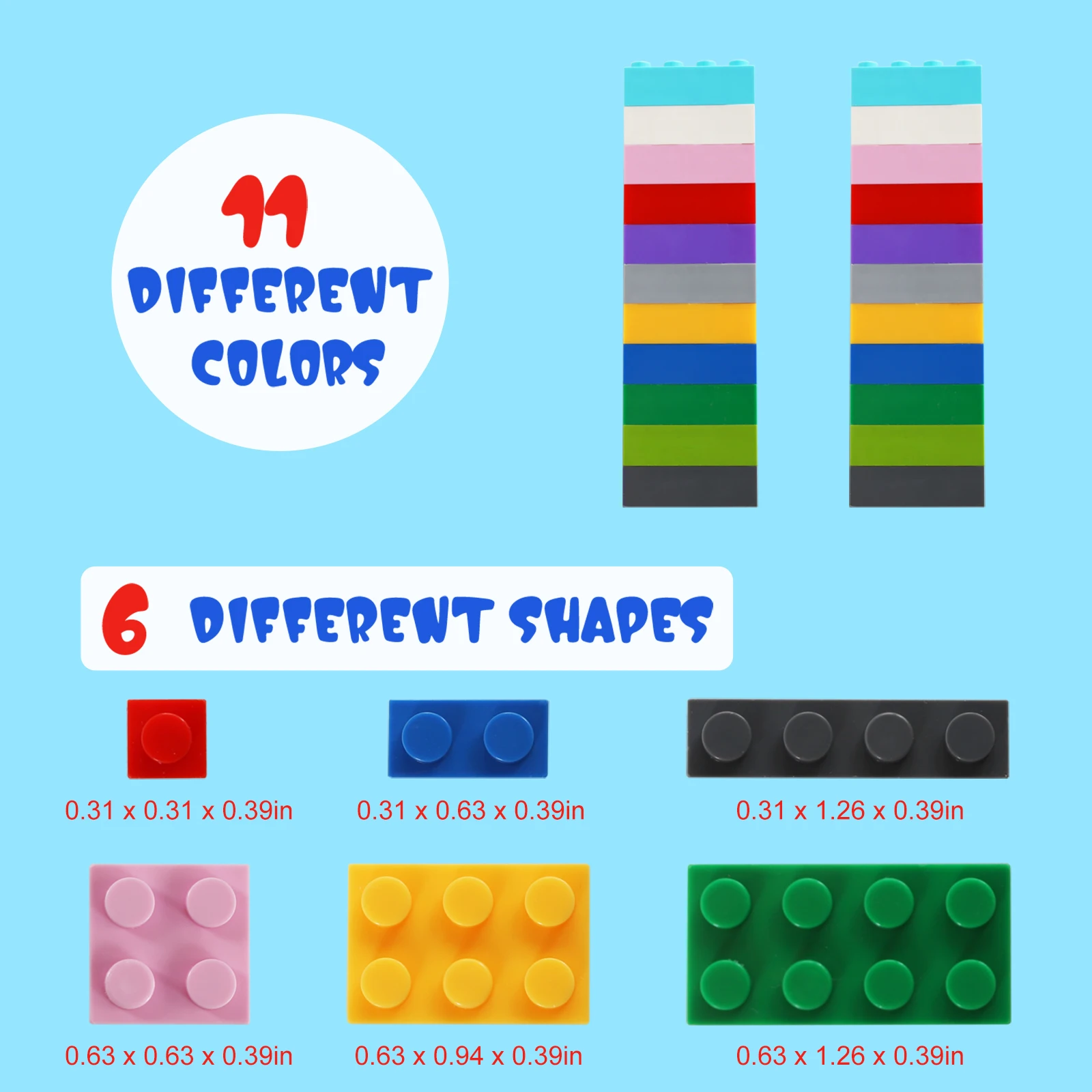 1000pcs Classic Building Bricks STEM Construction Blocks Toy Game Science Engineering Maths Educational Fancy Bricks