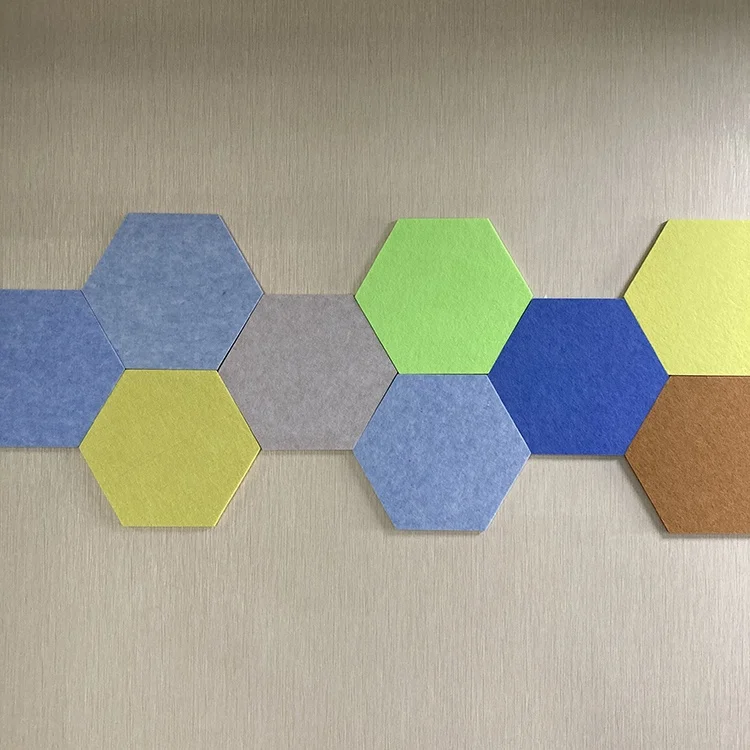 
Huafeng supplier nordic style felt board colorful hexagon felt pin board memo board 