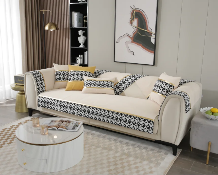 China factory custom Four Seasons GM chenille Sofa Cover Set  Couch Covers Sofa Slipcover