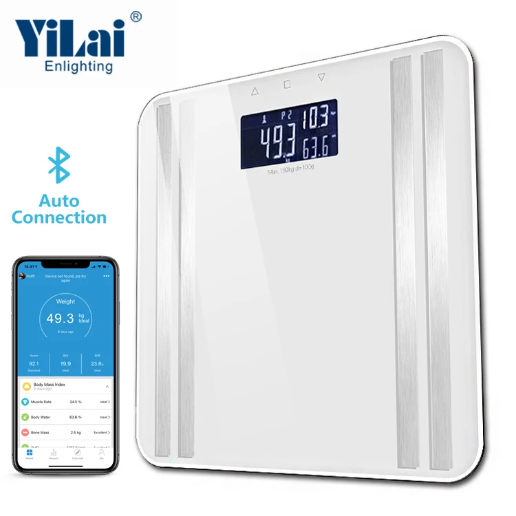 180KG Wholesale Household 3 Color Back-light  Electronic fitness health analyzer body mass index (bmi) calculator scale