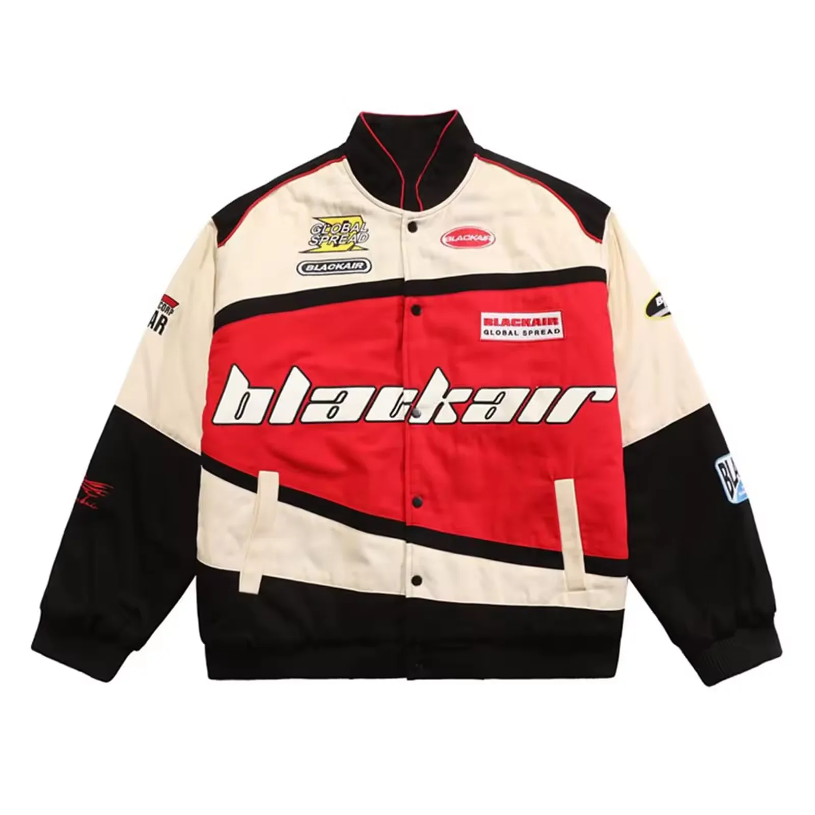 Hot Sale Customize Streetwear Letterman Jacket Embroidery Logos Racing Unisex Jackets